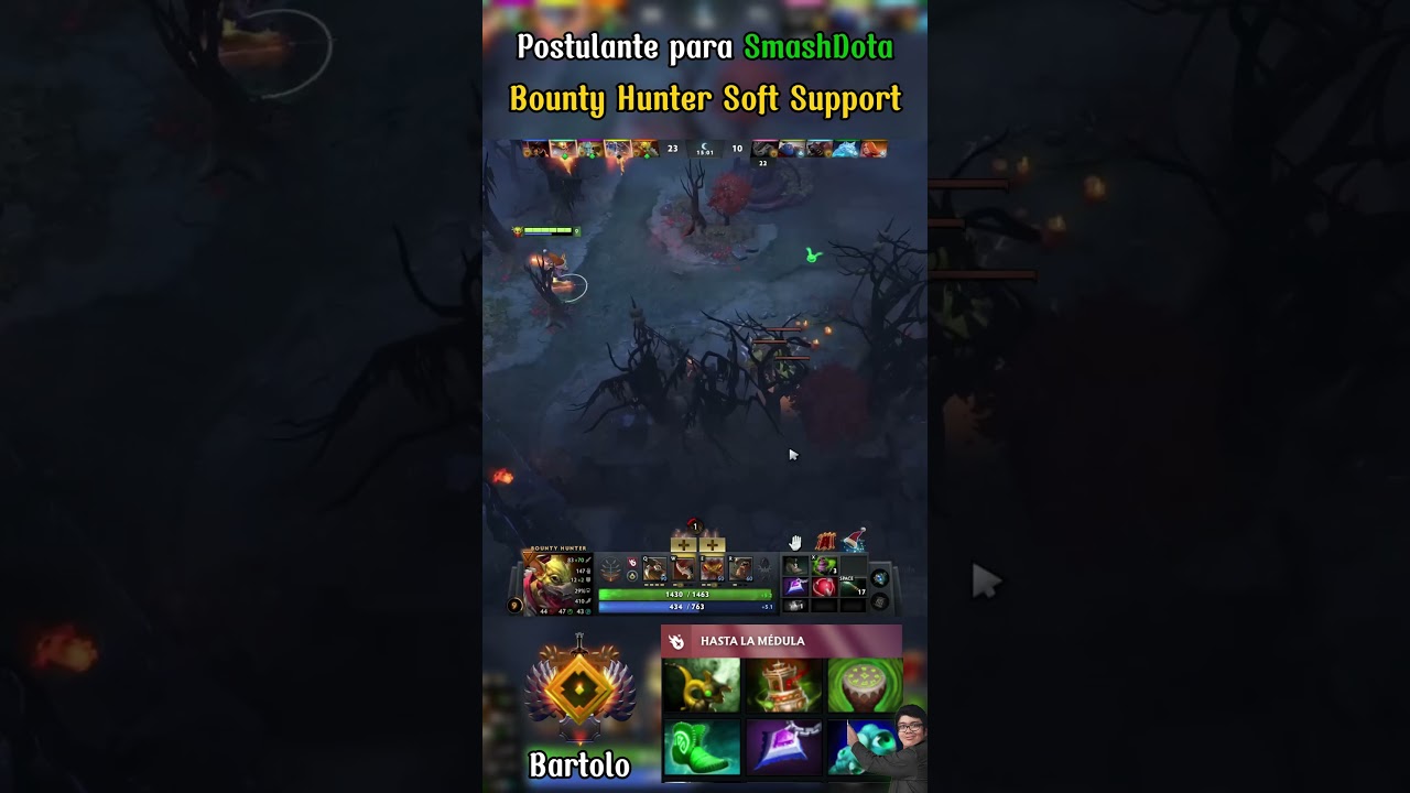 Gu&iacute;a Intermedia Bounty Hunter Support en el canal de SmashDota ^^| HolaSoyUnBot #dota2 #smashdota