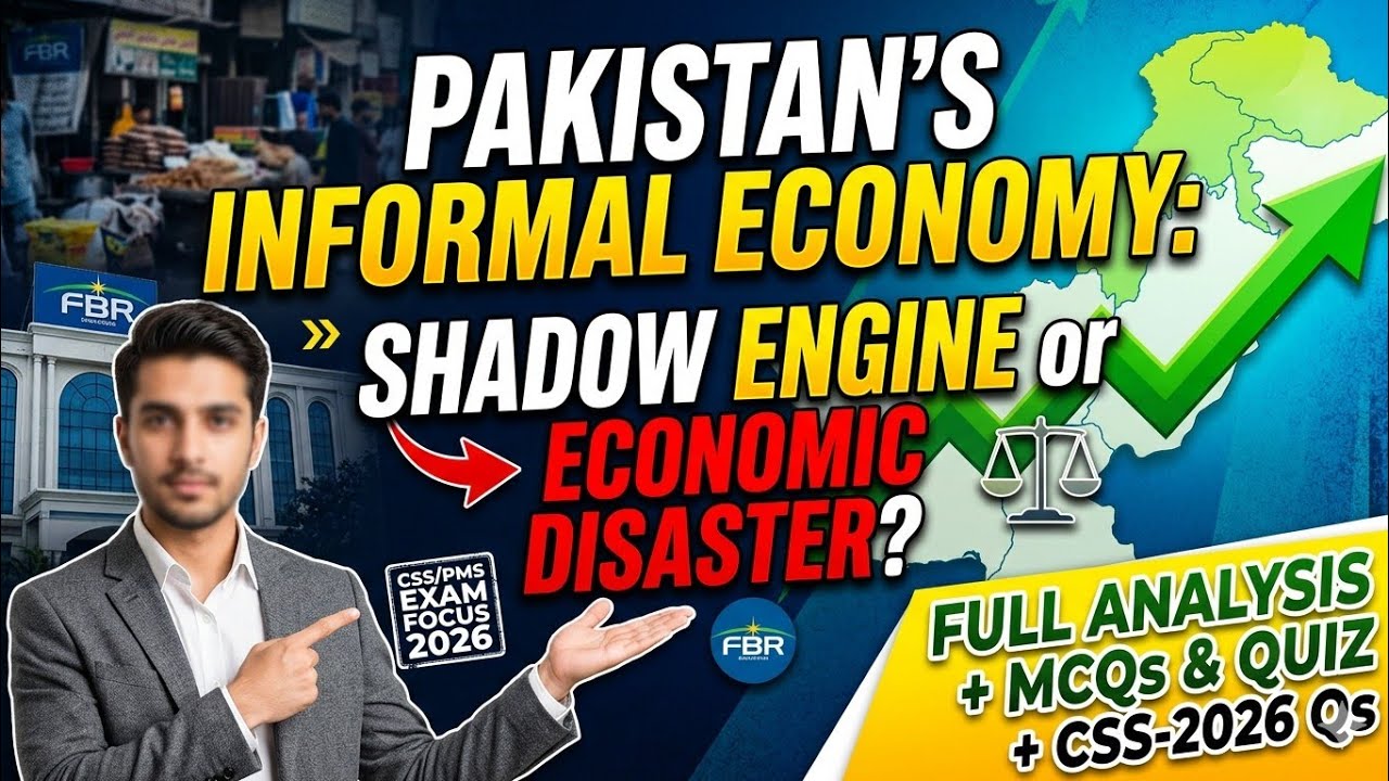 CSS | The Informal Economy of Pakistan: Shadow Engine or Economic Disaster? | Detailed Analysis 
