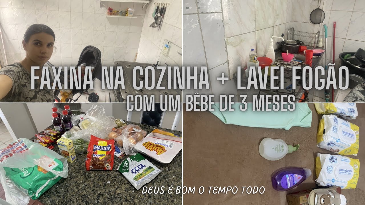 Vlog/FAXINA NA COZINHA COM UM BEBÊ DE 3 MESES/COMPRAS DA SHOPPE/COMPRAS DA SEMANA
