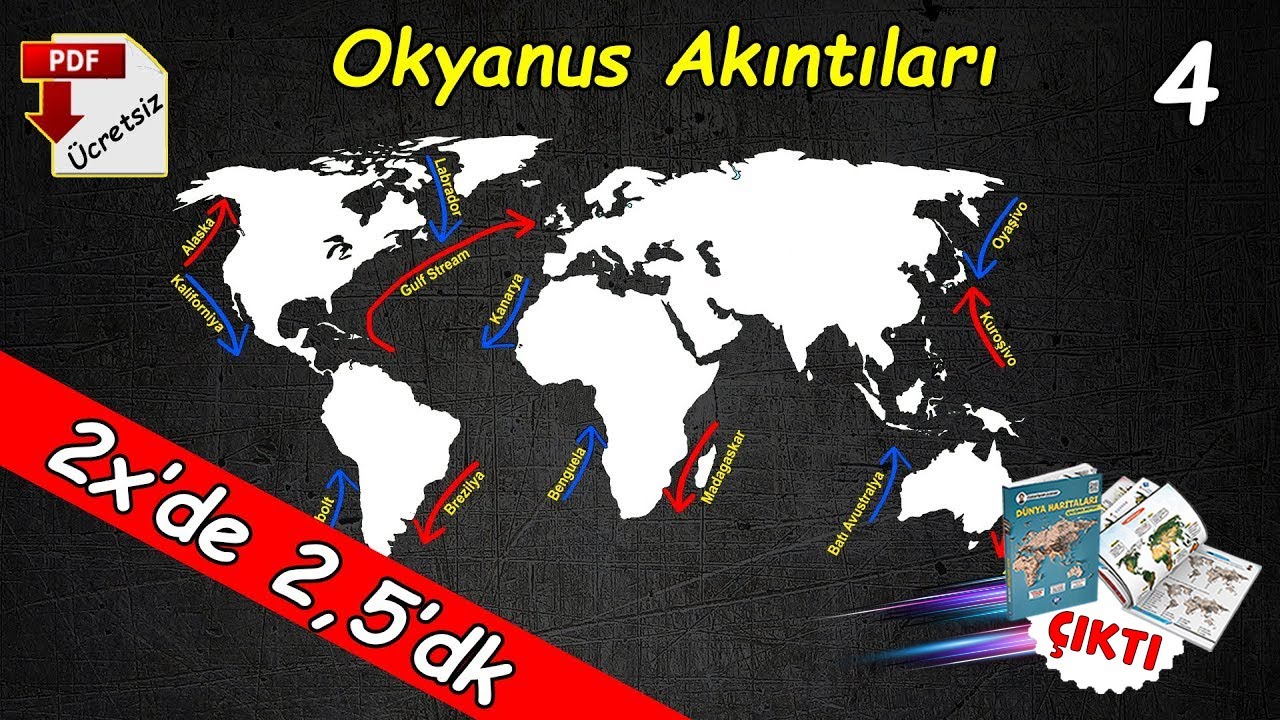 🔥KISA-NET🔥  Okyanus Akıntıları Dünya Harita Bilgisi Çalışması 🌍 Tyt Coğrafya 📌Kamp -4