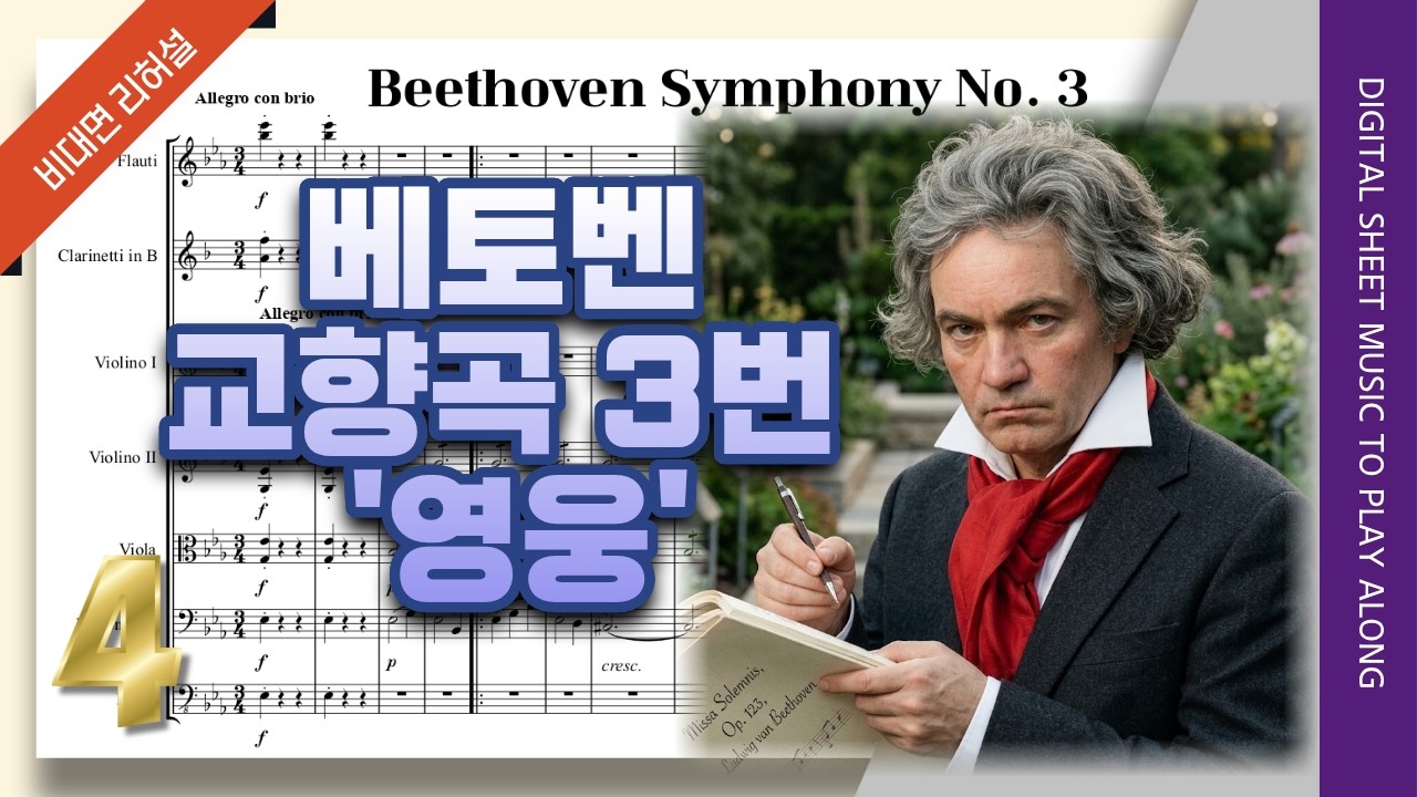 [합주4] 베토벤 영웅교향곡 3번, 4악장 🎵풀편성 관현악단 리허설 연습 음원 (Beethoven Symphony no.3 Op.55 Eroica Score)