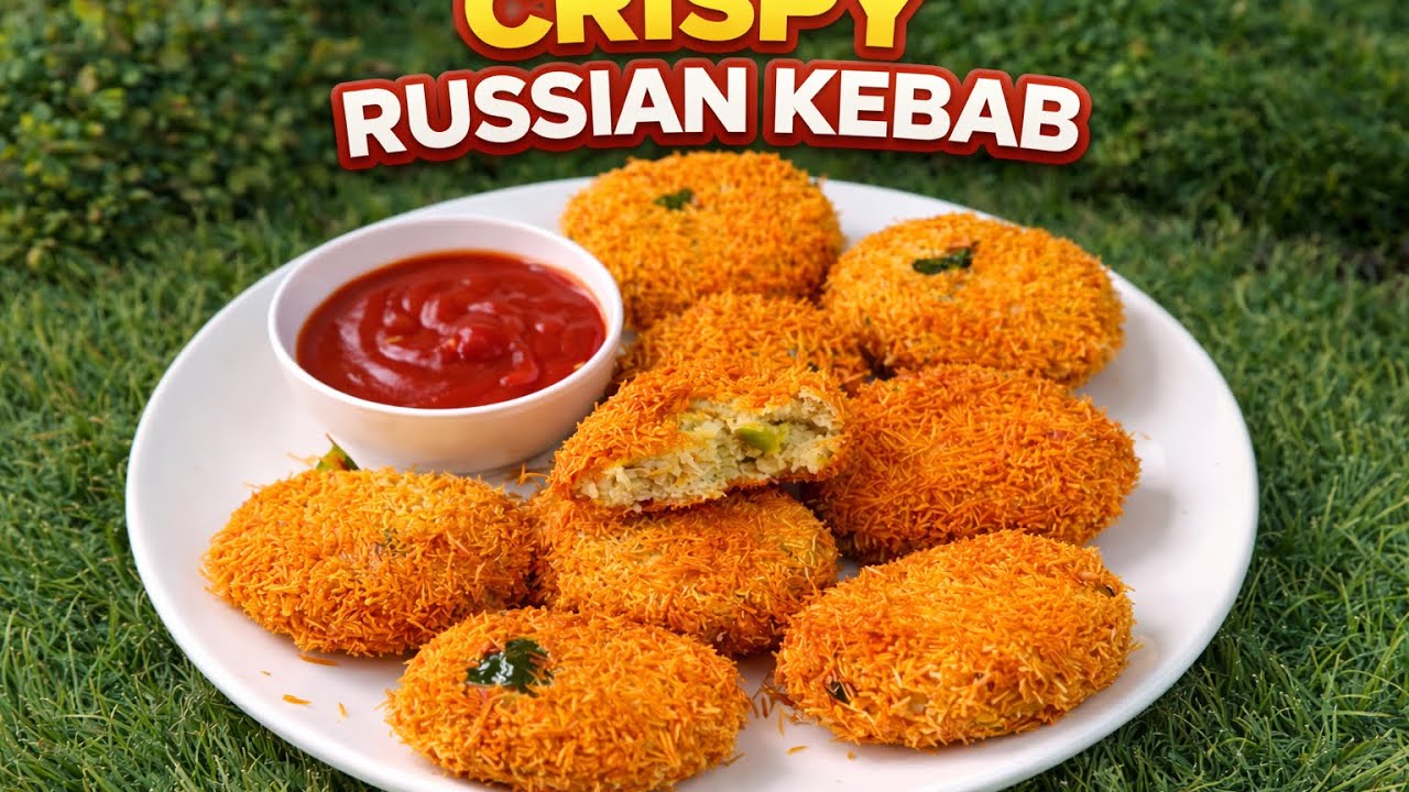Crispy Russian Kebab Recipe | Chicken & Potato Snack | Easy Evening Snack
