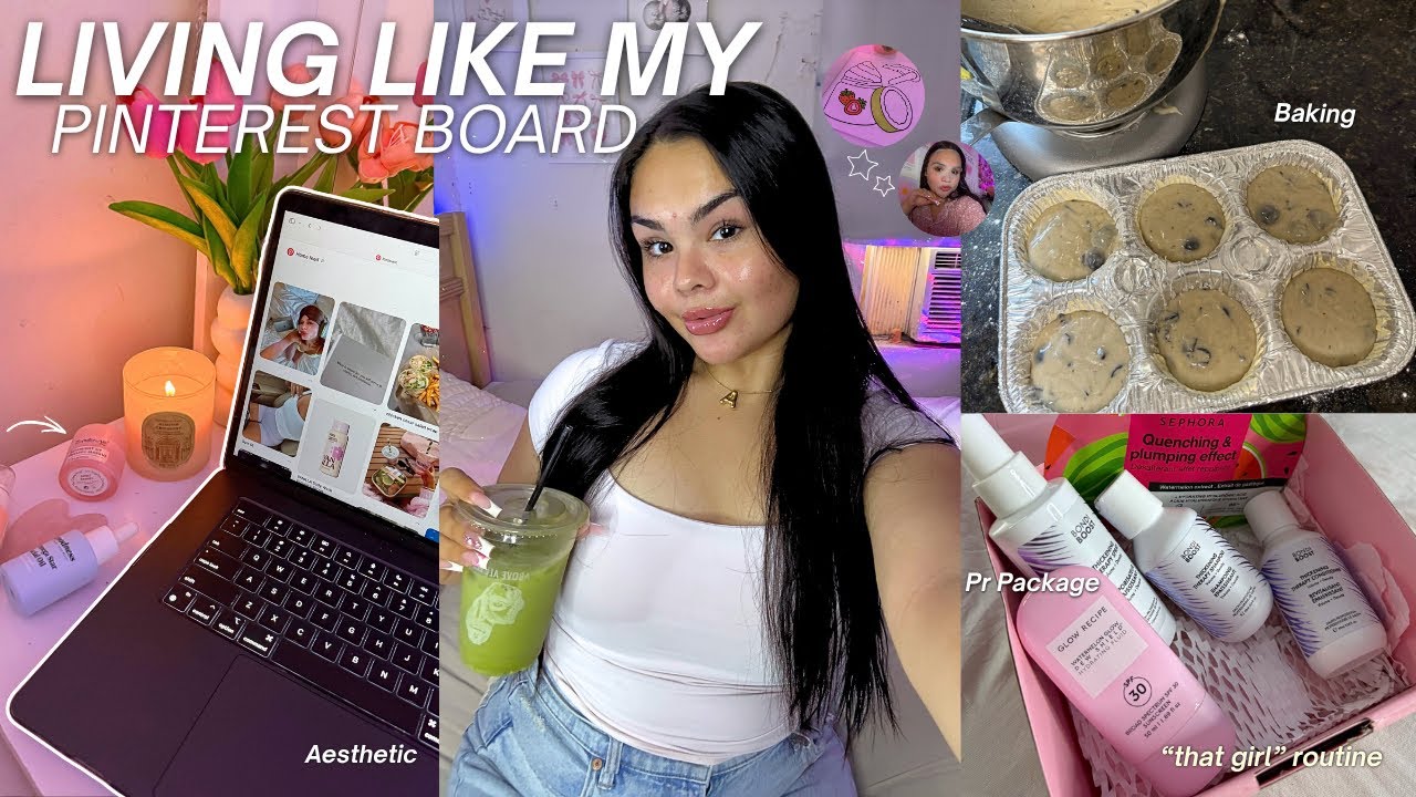 Living Like My Pinterest Board 🎀 Aesthetic & Productive Day in My Life, That Girl & Soft Life Vlog