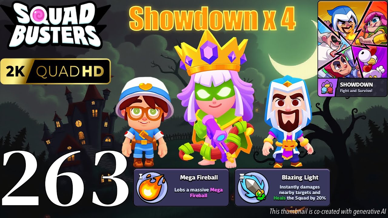 Squad Busters - Walkthrough Gameplay Part 263 - Archer Queen, Medic, Wizard - Showdown x 4