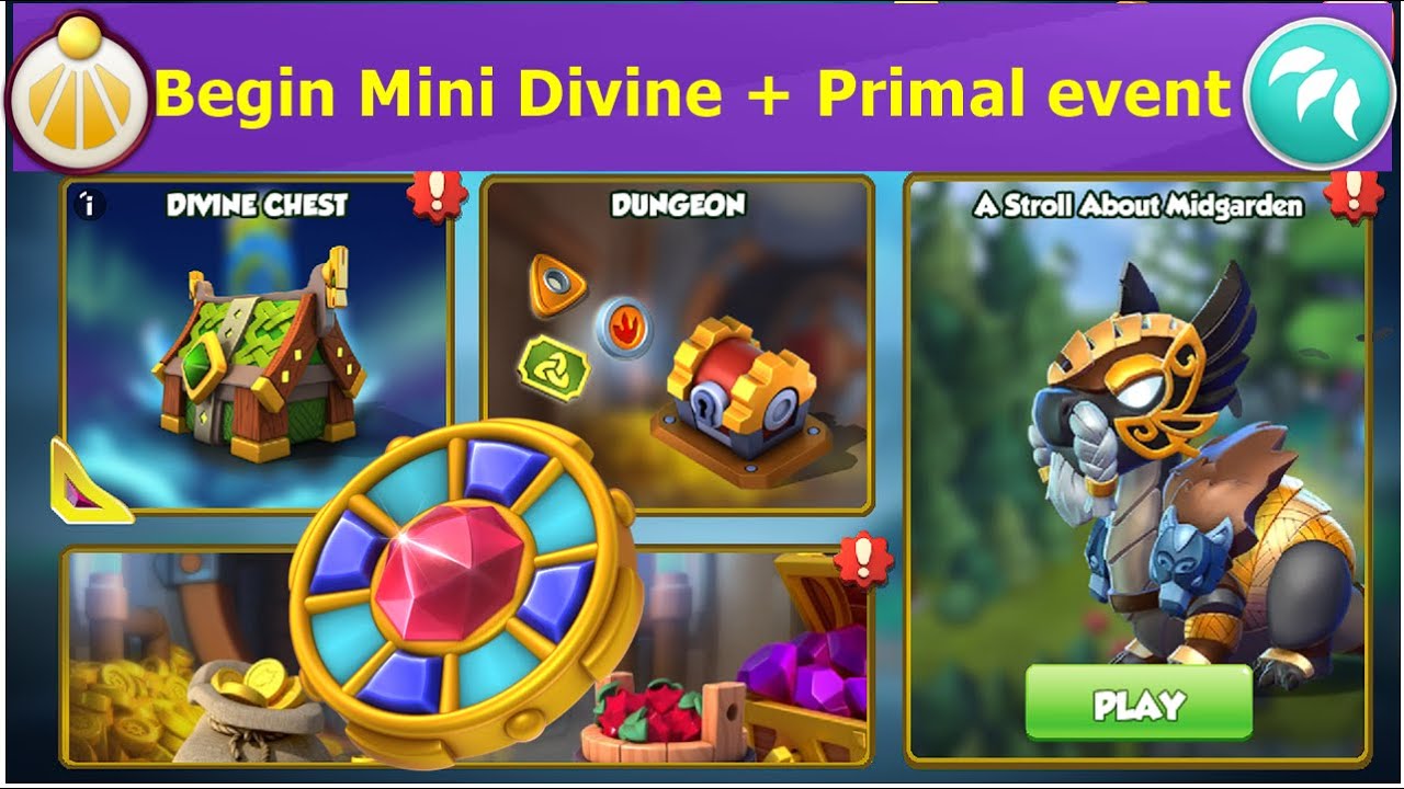 Begin Mini Divine Odin, Change, Chrono Loki Dragon plus Primal event | Got Fluffmoth Dragon | DML