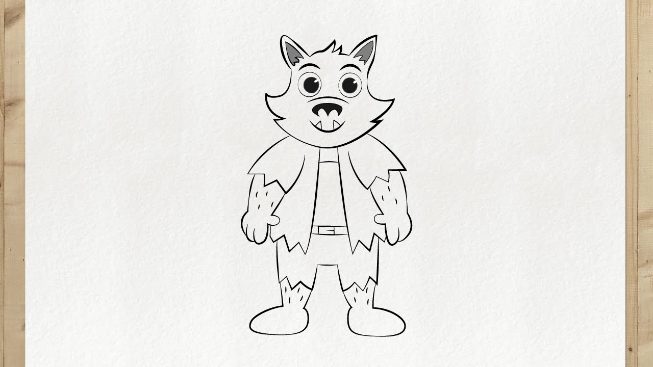 Como desenhar o LOBISOMEM do Folclore passo a passo, fácil e rápido