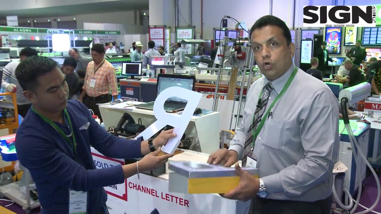 Masonlite @  Demonstration of the Channel V Letter Bender machine by Masonlite