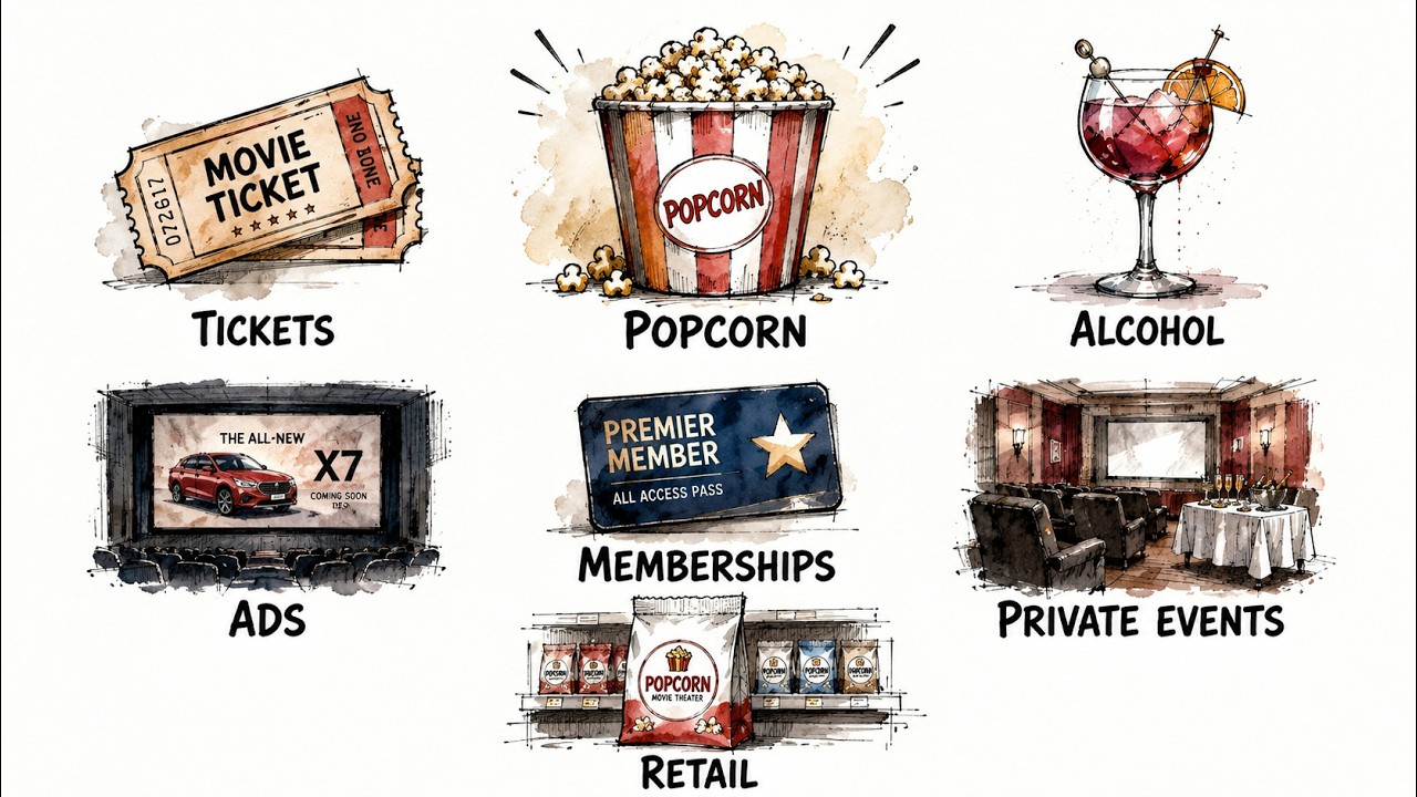 Every Way a Movie Theater Actually Makes Money