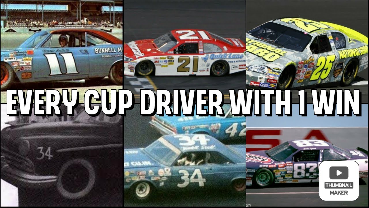 Every Cup Driver with 1 Win