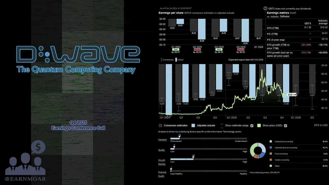 $QBTS D-Wave Quantum Q4 2025 Earnings Conference Call