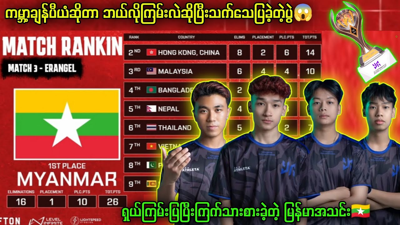 🇲🇲ကမ္ဘာ့ချန်ပီယံမြန်မာအသင်းကြက်သားစားခဲ့တဲ့ပထမပွဲ🔥 #pubgmobile #myanmar #ygsmile #yg #ygsaycloud 