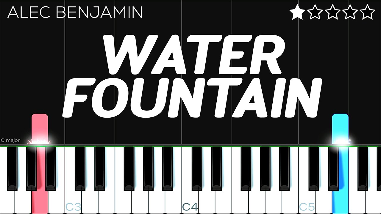 Alec Benjamin - Water Fountain | EASY Piano Tutorial