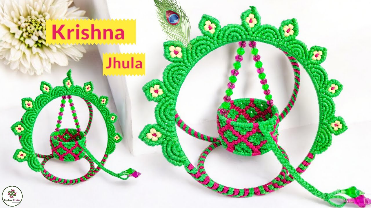 Macrame Krishna Jhula New Design 2024 | Janmashtmi Decoration at Home (Part 2)