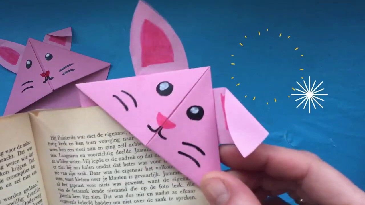 ★ DIY: BOEKENLEGGER VOUWEN MET PAPIER ★ KNUTSELEN MET PAPIER ★ ORIGAMI EASY ★ KNUTSELEN PASEN