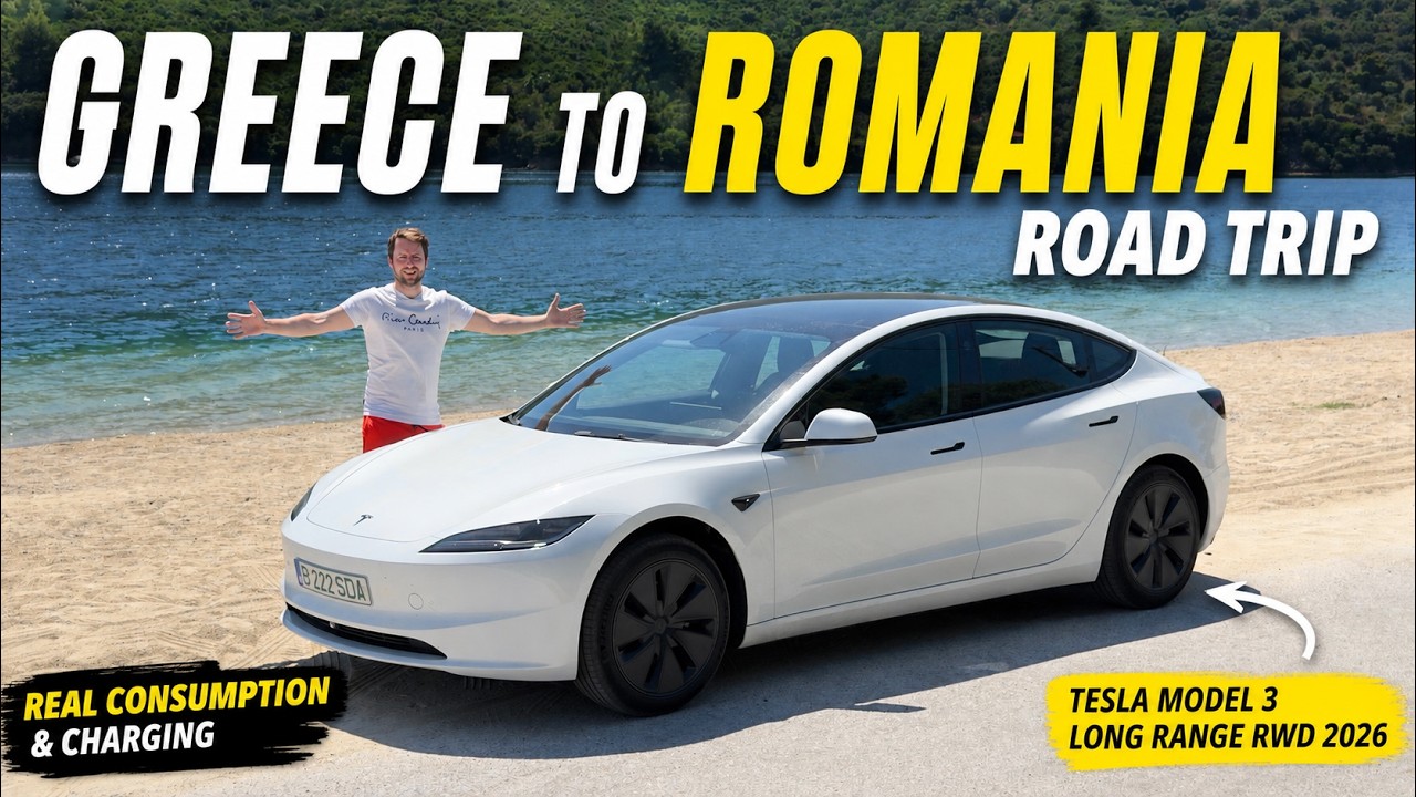 Tesla Model 3 Long Range RWD 2026: Путешествие из Греции в Румынию | Зарядка и реальный расход