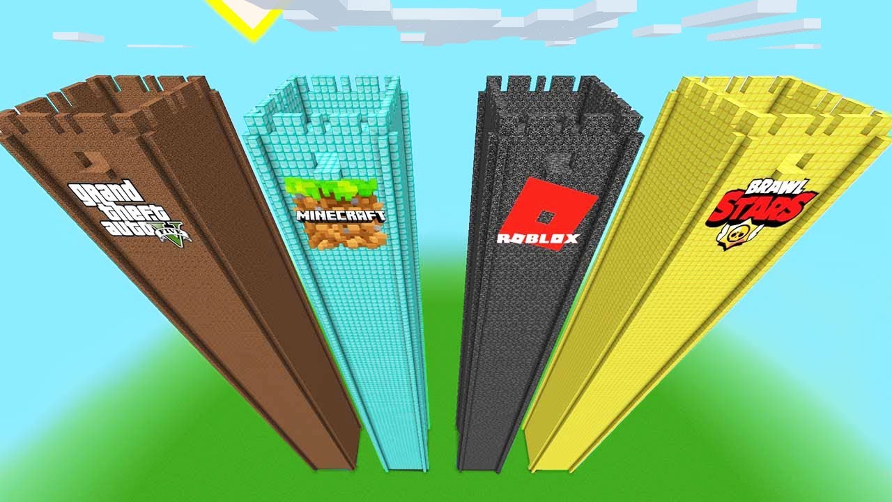 WYSOKIE WIEŻE W MINECRAFT ! GPLAY & LAKI [ ROBLOX, BRAWL STARS ]