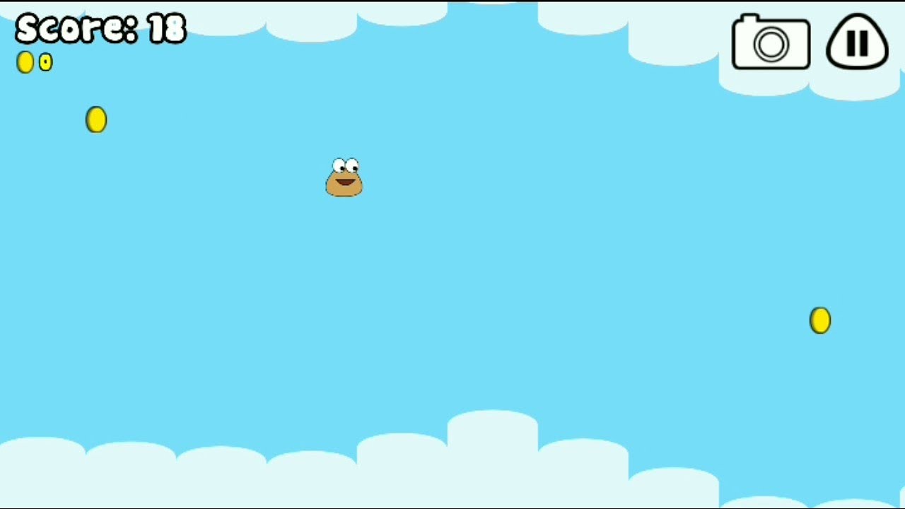 Pou MiniGame 15 - Cloud Pass Gameplay 1st Try