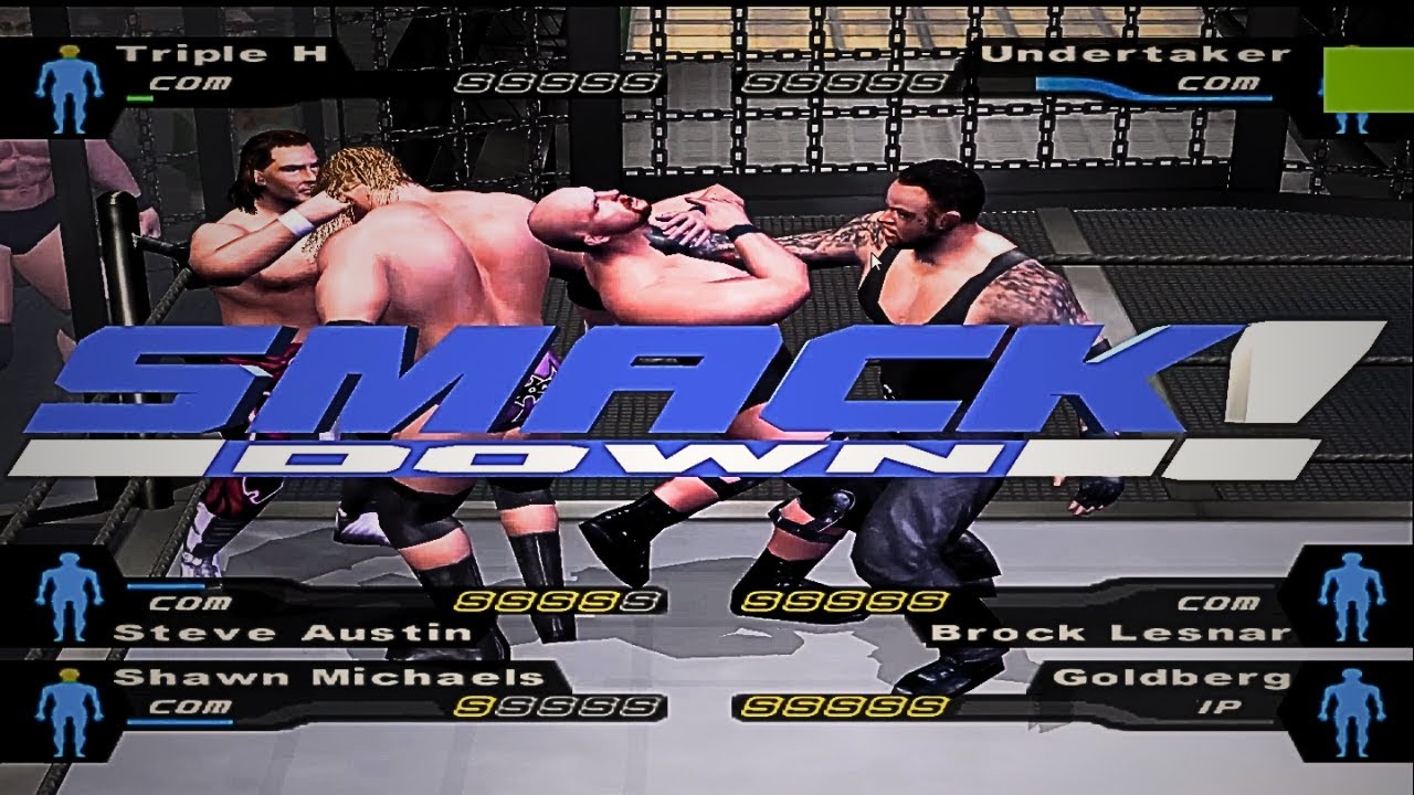 BROCK LESNER VS GOLDBERG VS TRIPLE H  VS STONE COLD VS UNDERTAKER SHAWN MICHAEL