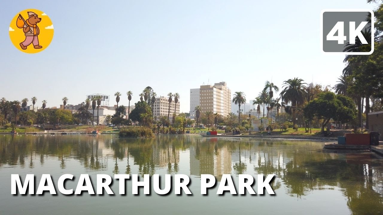 MacArthur Park Walking Tour | 4k Ultra HD | 🔊 Binaural Sound
