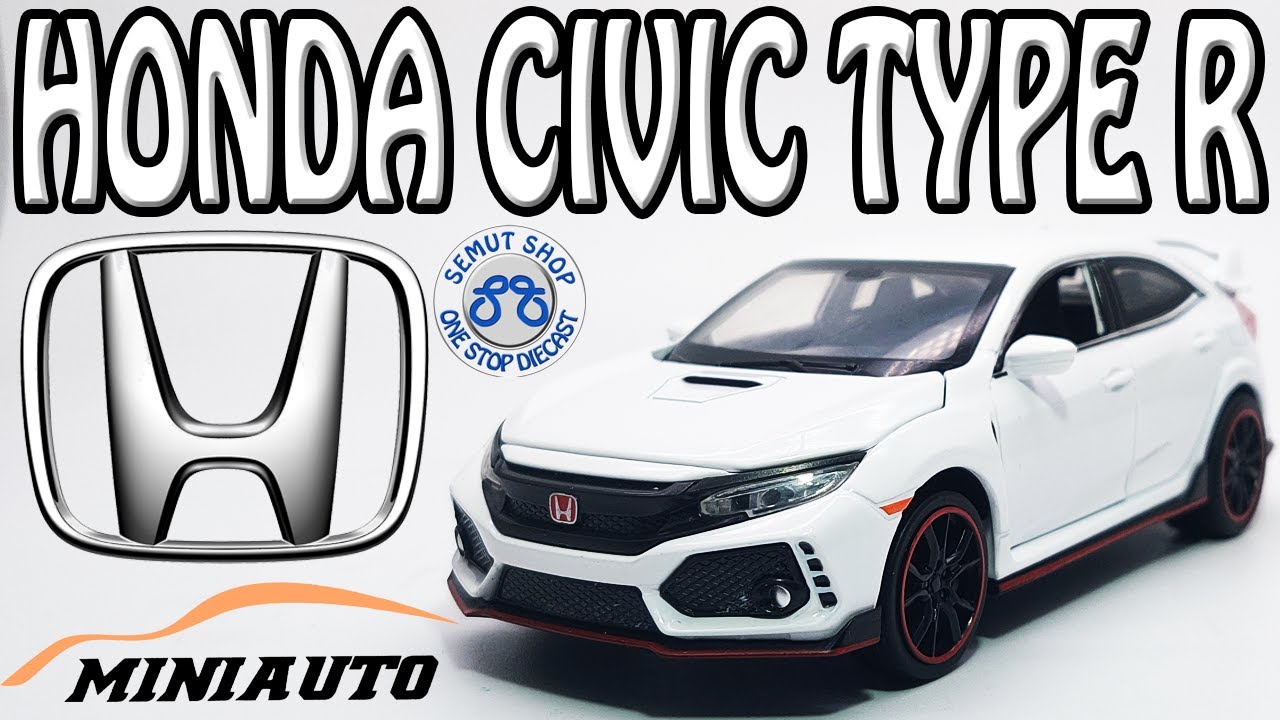 MINIAUTO 1:32 - Honda Civic Type R Metalic White Miniatur Diecast Mobil Honda Civic Type R Unboxing