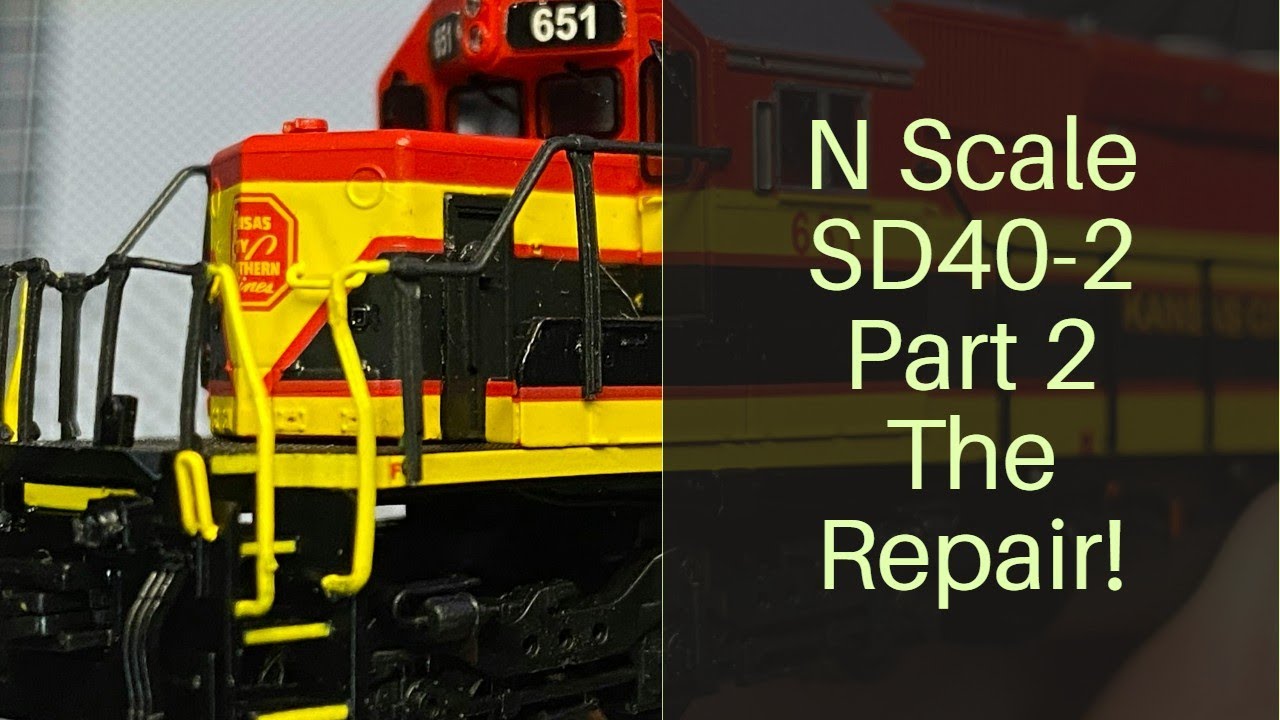 Part 2. The repair attempt on the broken N-scale Intermountain SD40-2 Trains with Shane Ep94