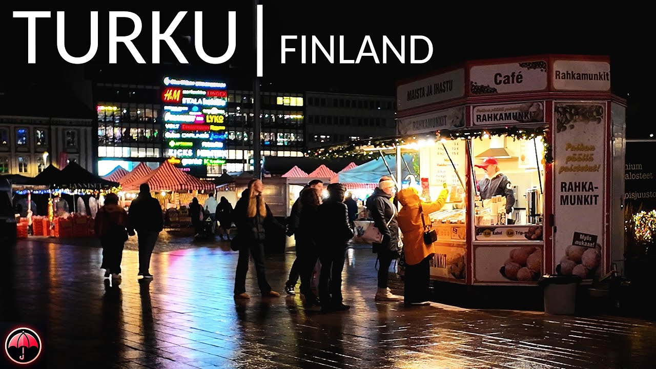 Night Walking in Turku, Finland - December 2025