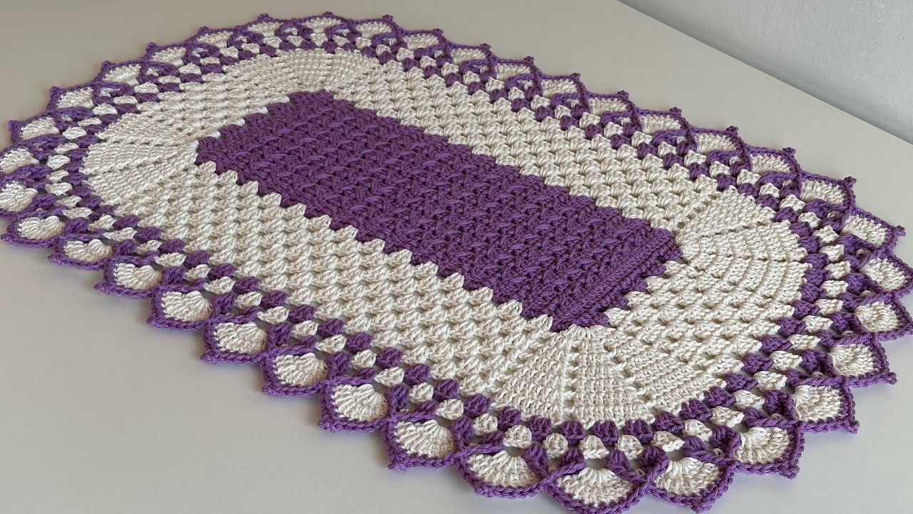 TAPETE ORQUÍDEA EM CROCHÊ MUITO LINDO E FÁCIL #croche #tapete 