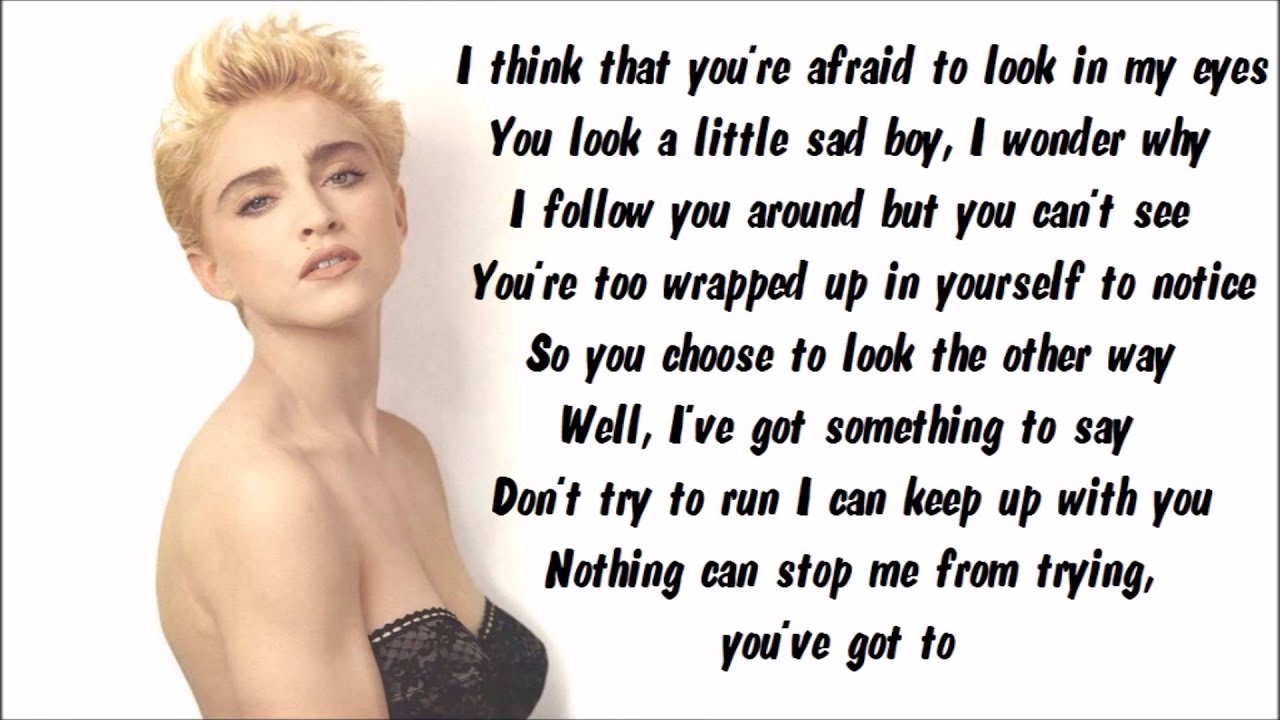 Madonna - Open Your Heart Karaoke / Instrumental with lyrics on screen