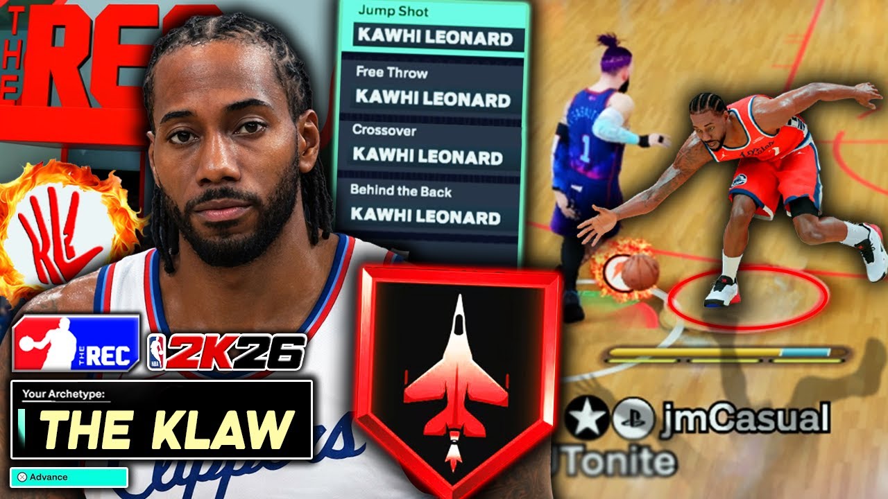 Playing Realistically in Random Rec on 6'7 Kawhi Leonard Build *ONLY Using Klaw Animations* NBA 2K26