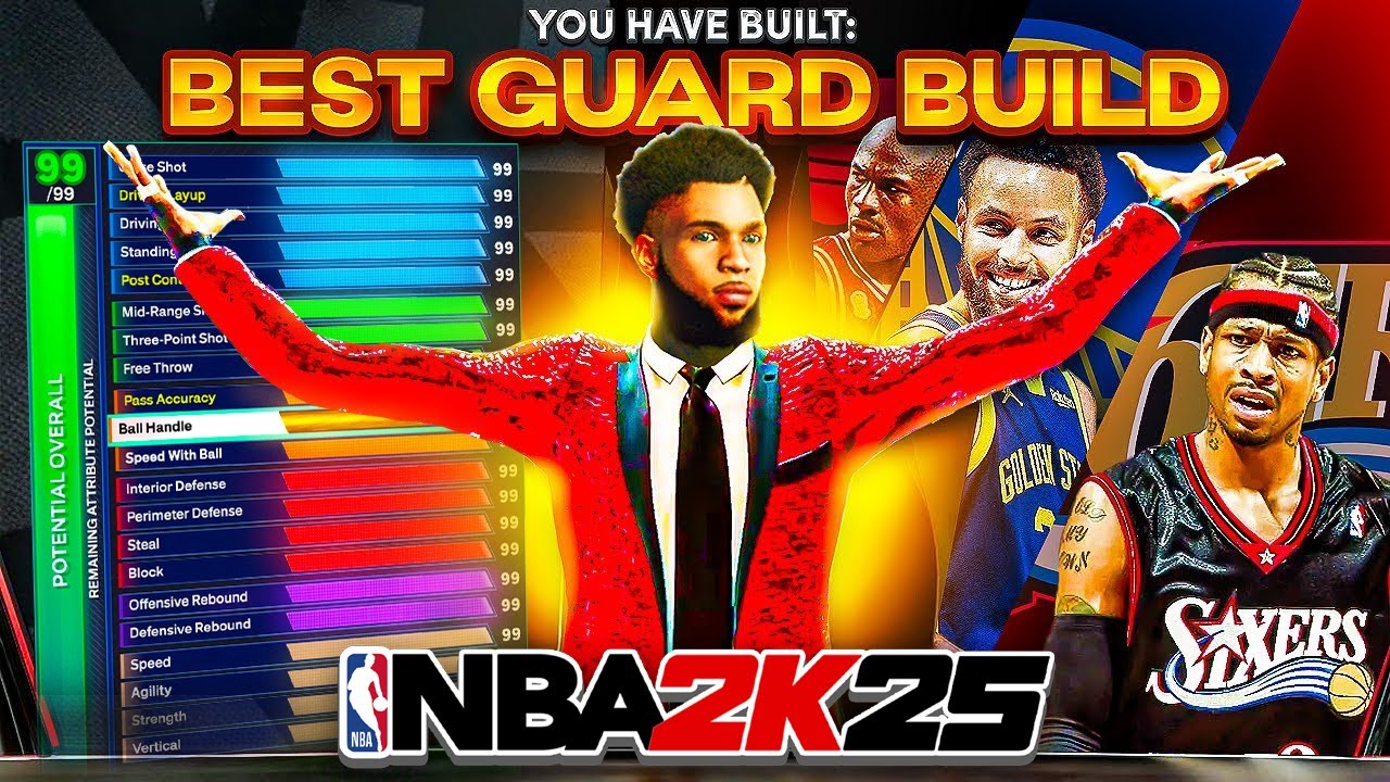 BEST GAME BREAKING GUARD BUILD in NBA 2K25! *NEW* BEST 4-WAY GOAT BUILD in NBA 2K25!