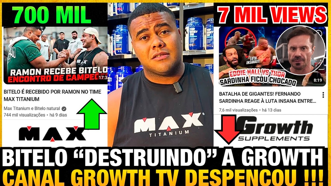 INACREDITAVEL !! BITELO EST&Aacute; HUMILHANDO a GROWTH, QUE DESPENCOU DE VIEWS COM A SA&Iacute;DA DELE