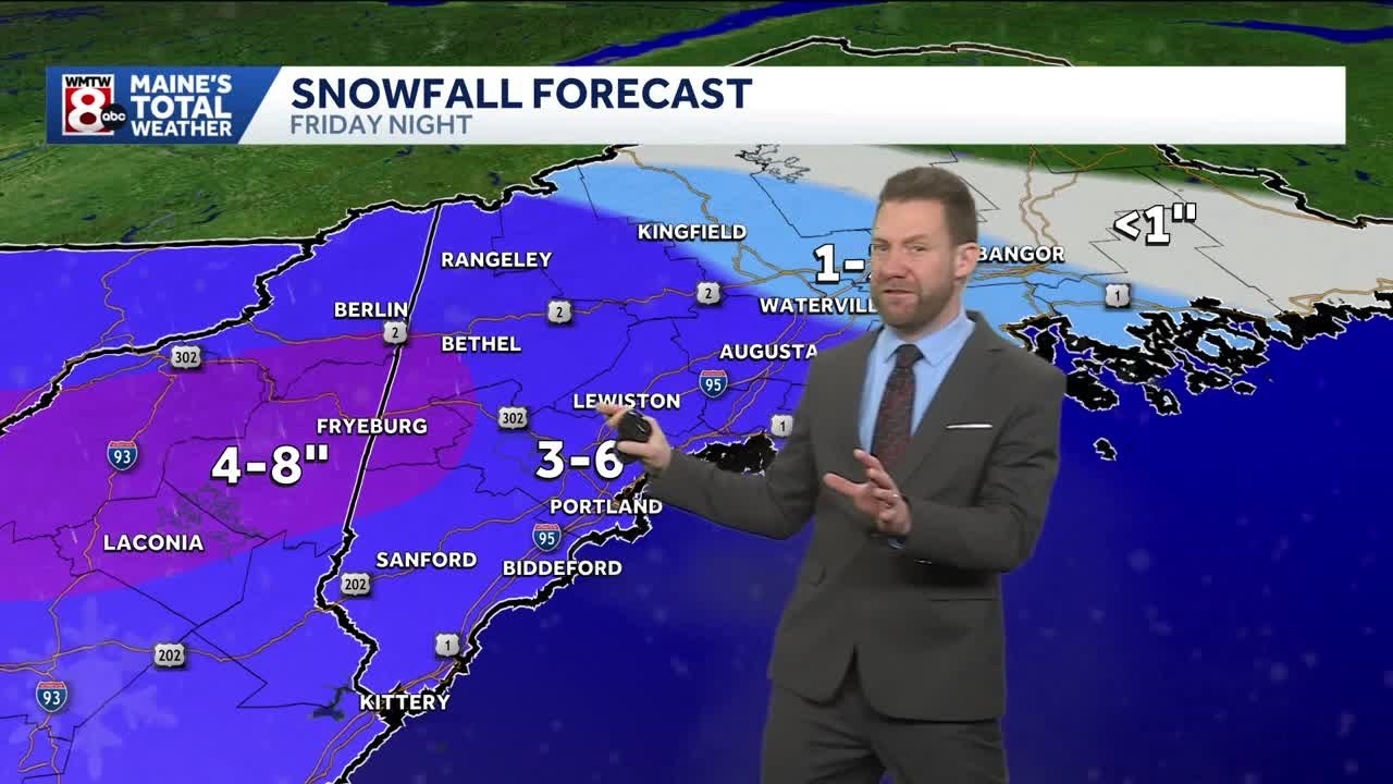 Tracking snow for Friday night in Maine (2/19/2026)