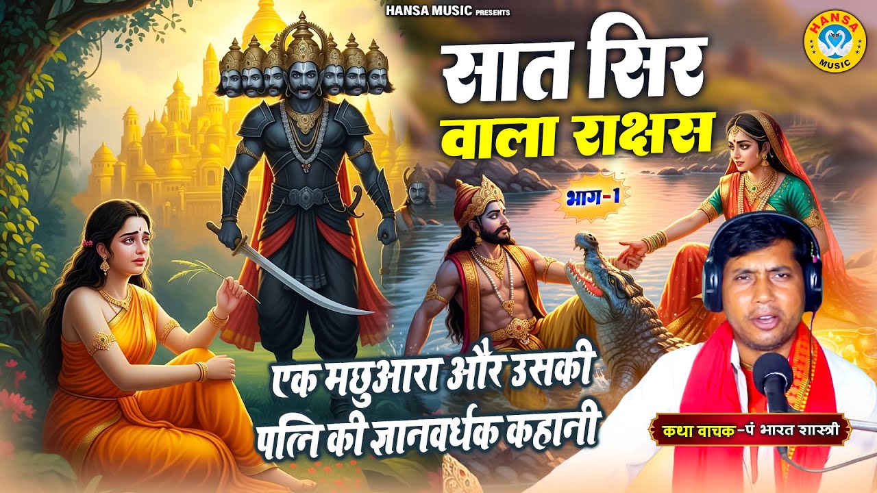 सात सिर वाला राक्षस : भाग 1 : एक मछुआरा और उसकी पत्नि की ज्ञानवर्धक कहानी | Pandit Bharat Shastri |