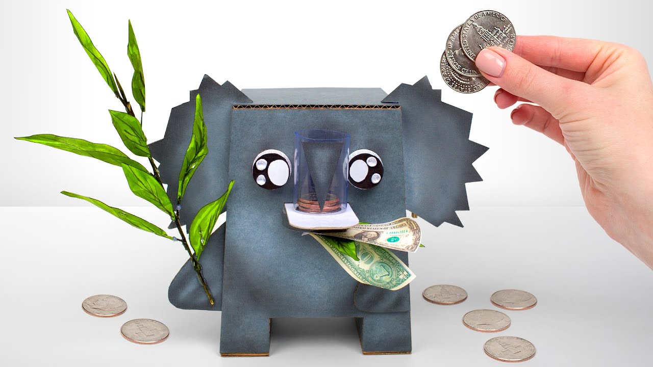 Urocza i zabawna skarbonka pożerająca drobne 🐨💰