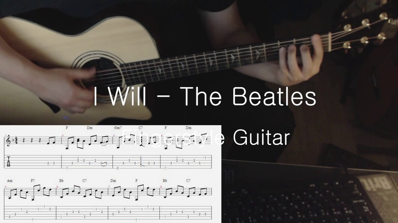 I WILL - The Beatles  [ Fingerstyle Guitar, tabs, chords, guitar tutorial]