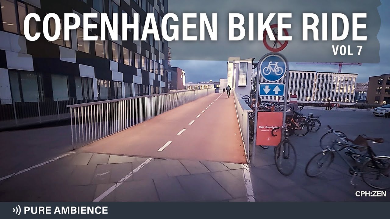 Copenhagen Morning Bike Ride POV | Calm Winter City Ambience | ASMR 4K