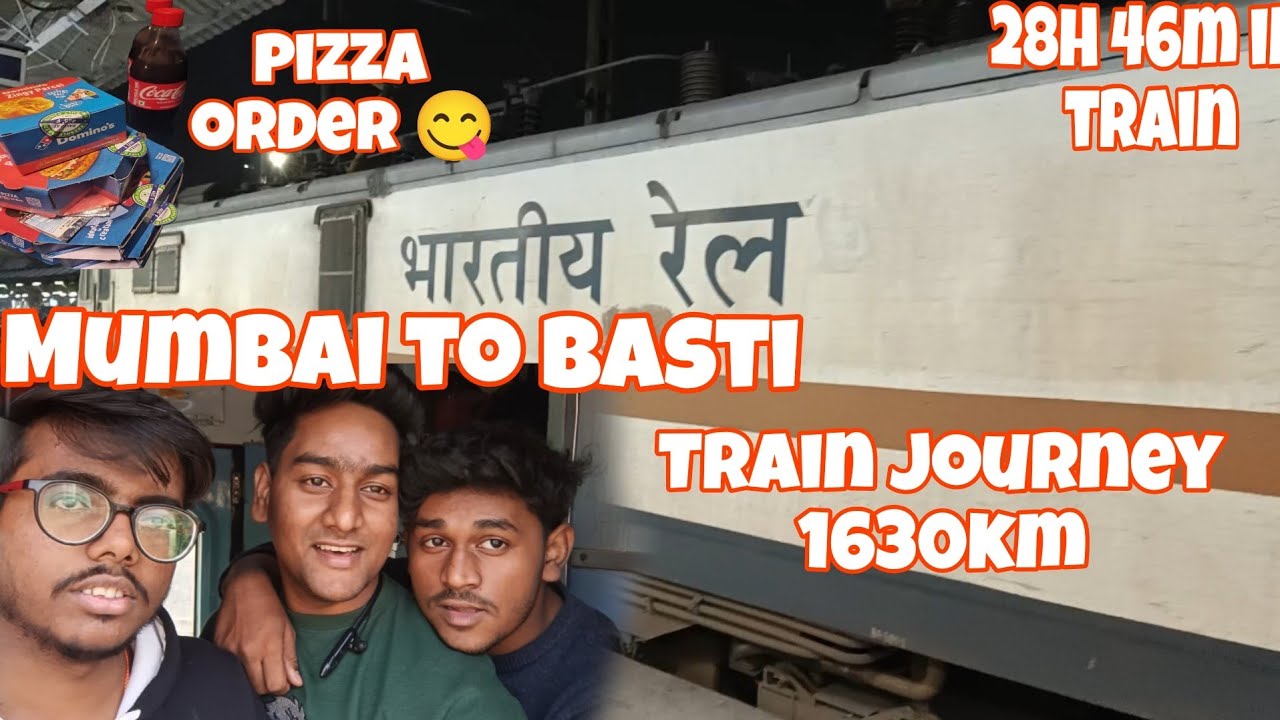 Mumbai to Basti way Train 🚂 | journey 1630 28h46m | Bharat railway | #uttarpradesh