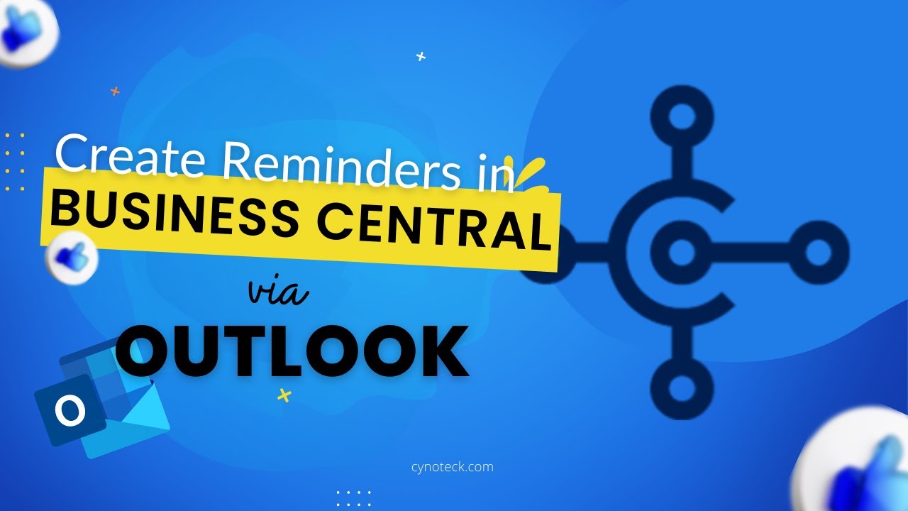 How to create Reminders from the Business Central via Outlook.