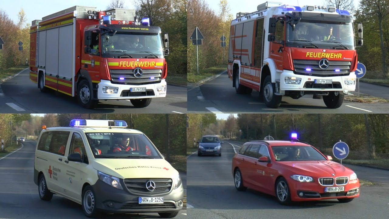 [Neufahrzeuge] Großübung FF & DRK Werl, FF Hamm und THW Soest