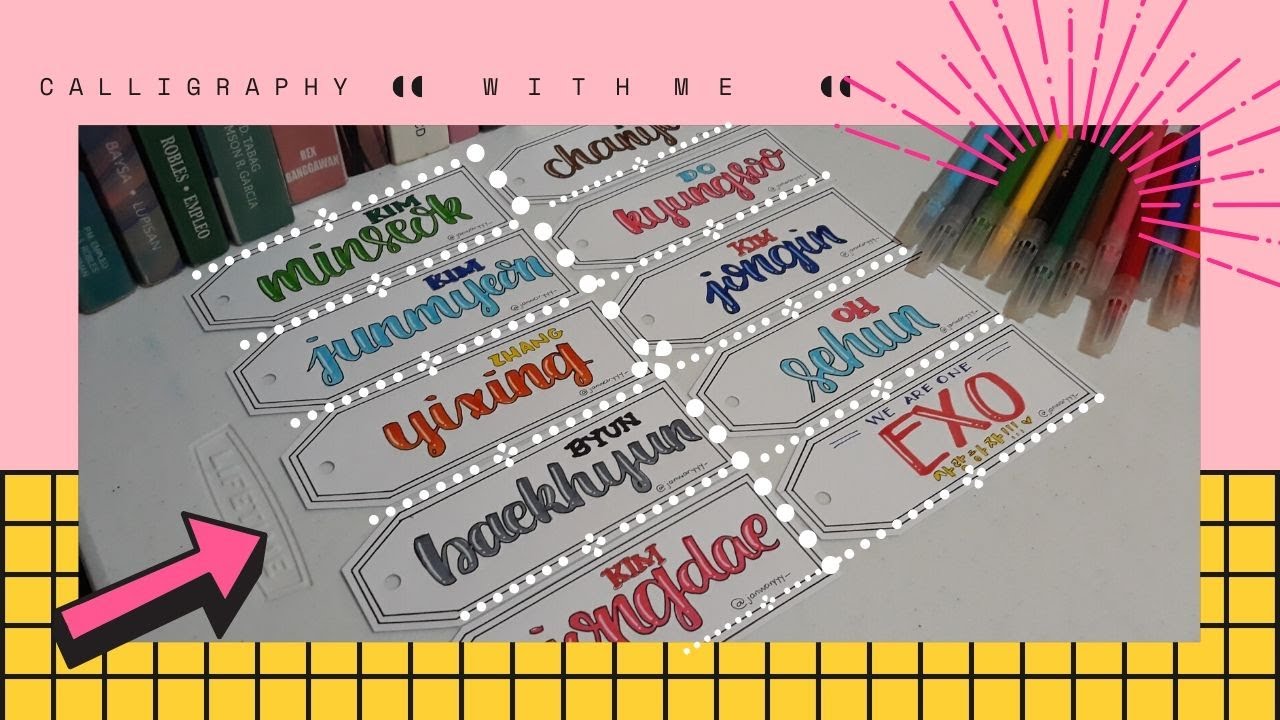 Calligraphy with Me: Writing Names using Brush Pens
