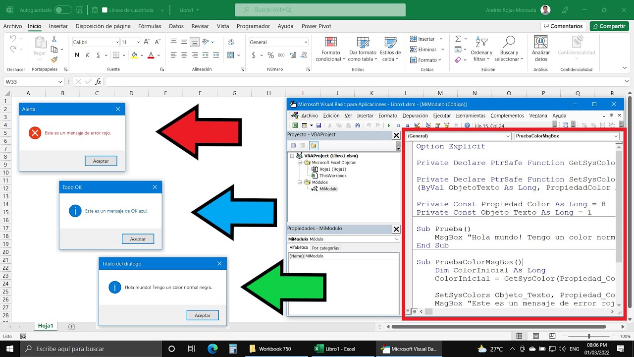 Personaliza el Color de tus MsgBox con VBA en Excel ¡Actualízate, no te quedes Atrás!