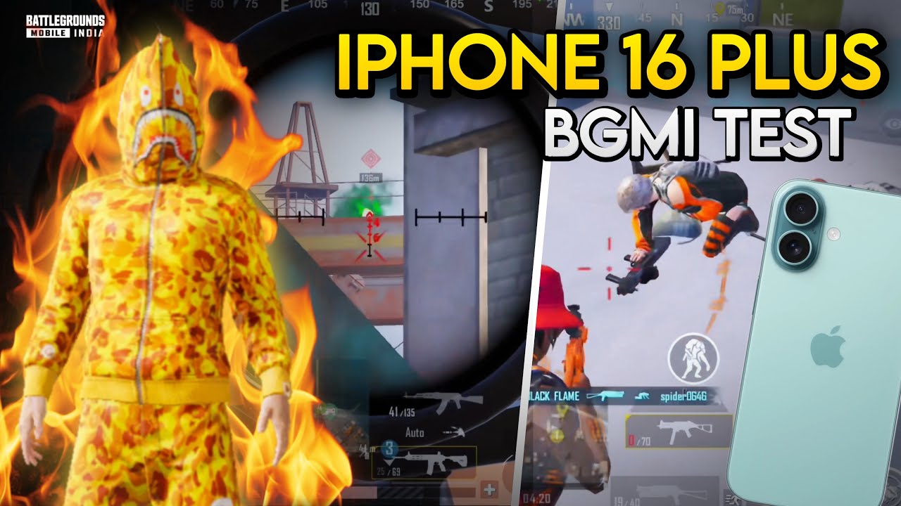 Iphone 16 Plus BGMI/PUBG Test 🔥Fastest 1v4 Clutches In Bgmi Flame Plays 
