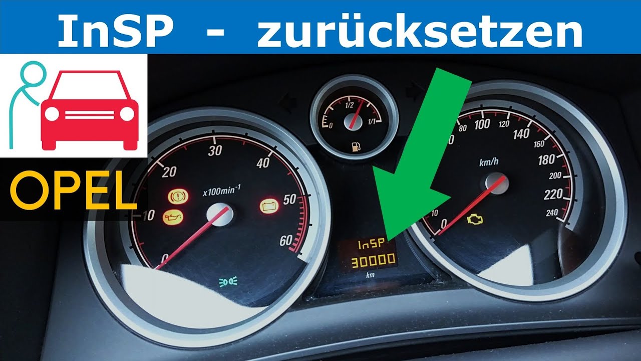 Opel Astra H Inspektion (InSP) zurücksetzen / GM service reset