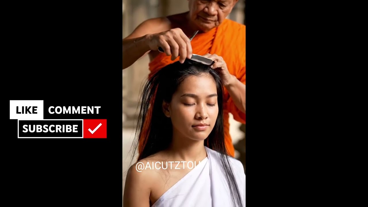 Head shave Indian women New Temple #viralvideo #viralshorts #haircut #shaving