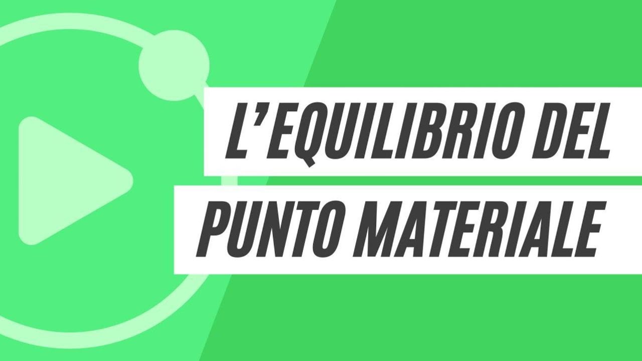 L'equilibrio del punto materiale