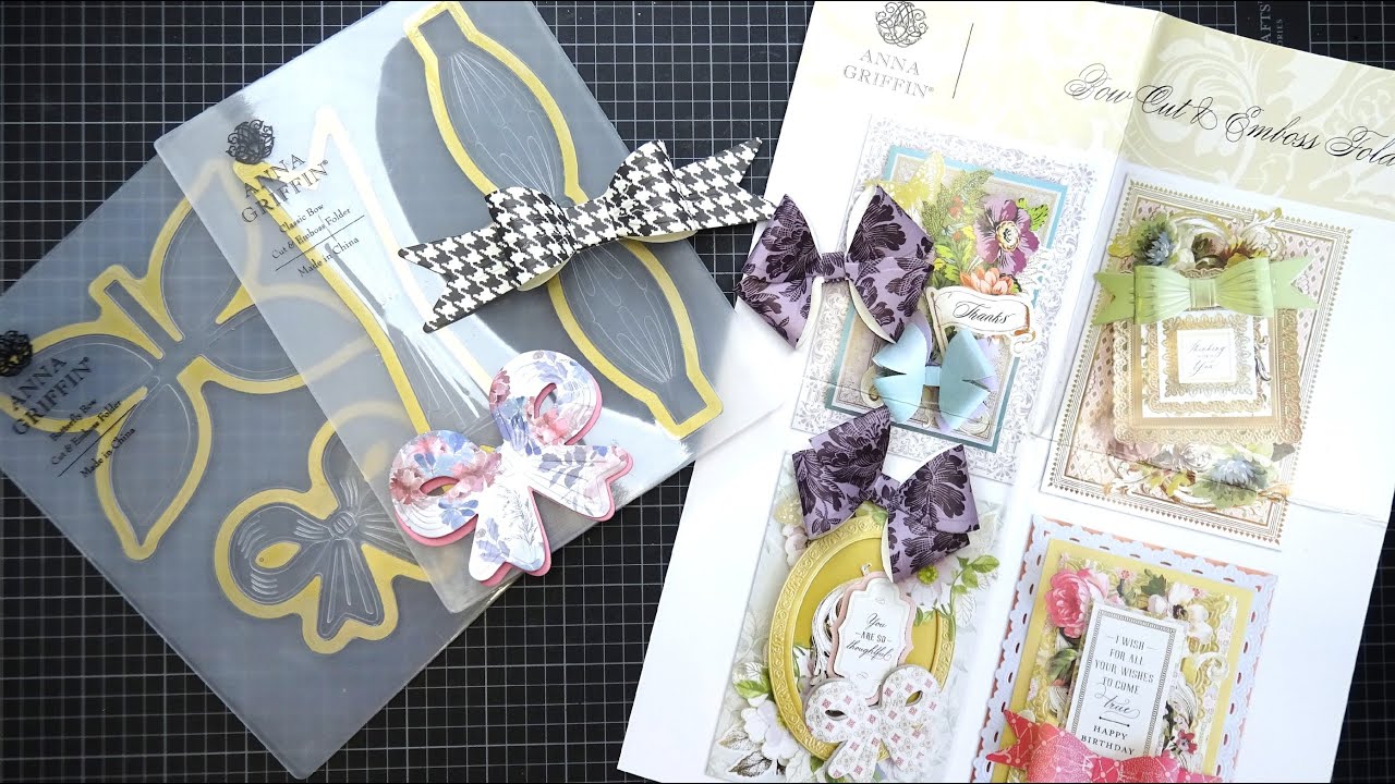 Anna Griffin Bow Cut & Emboss Folders Review Tutorial! Let's Make 3 Distinct Bows!