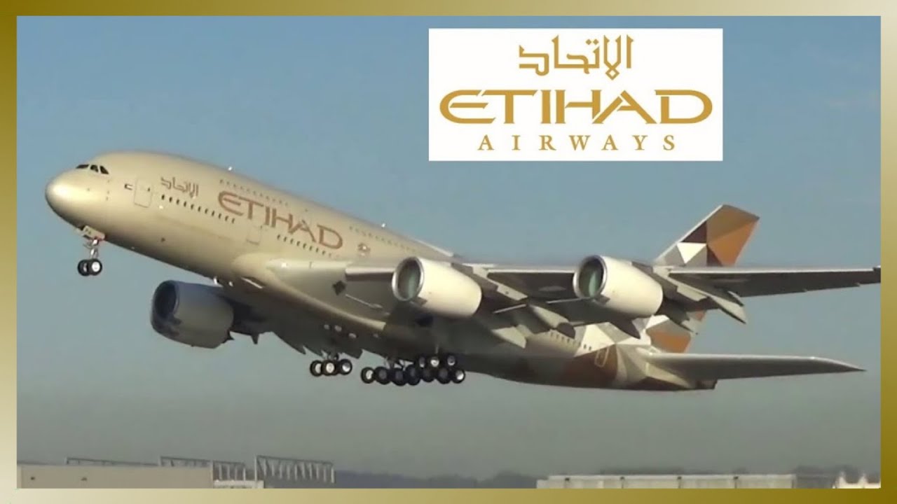 ETIHAD AIRWAYS Airbus A380: FIRST-EVER Takeoff in Full Livery