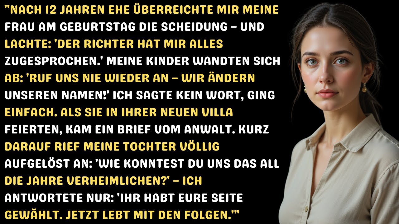 An meinem Geburtstag gab mir meine Frau die Scheidung – doch der Brief vom Anwalt zerstörte sie.