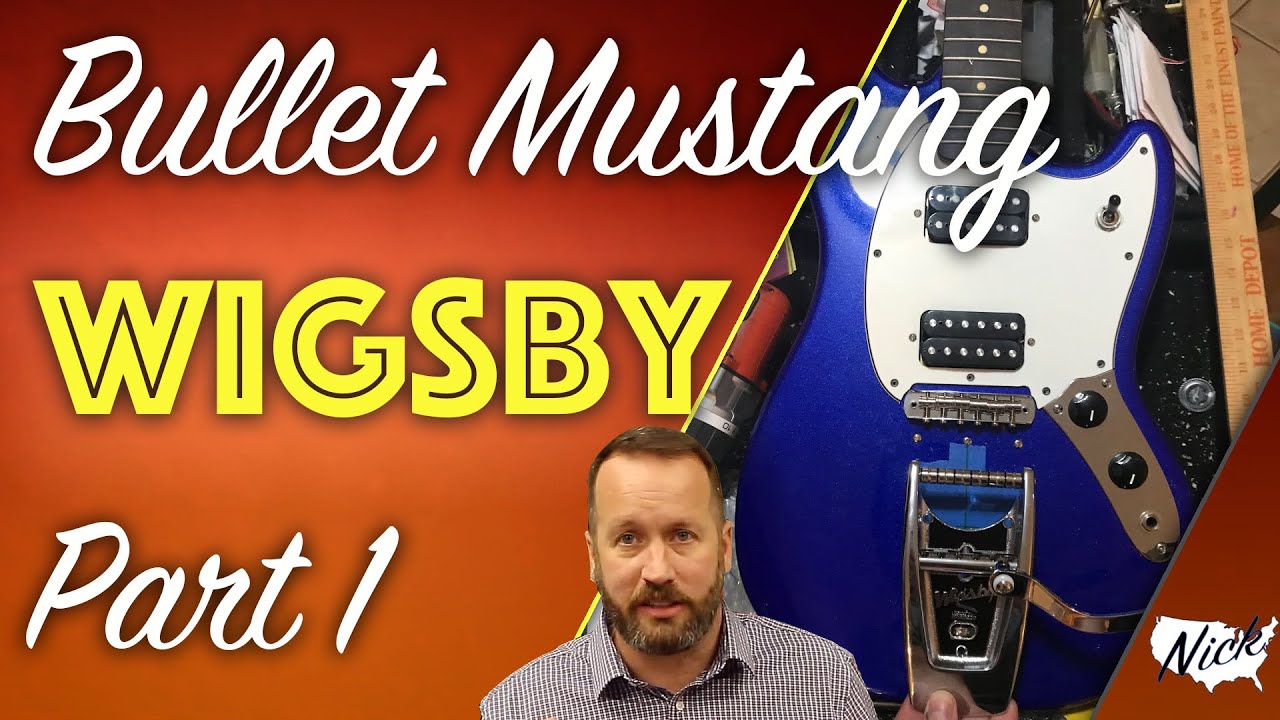 Modified Squier Bullet Mustang - How to Install a Wigsby Tremelo Project Sunday Part 1