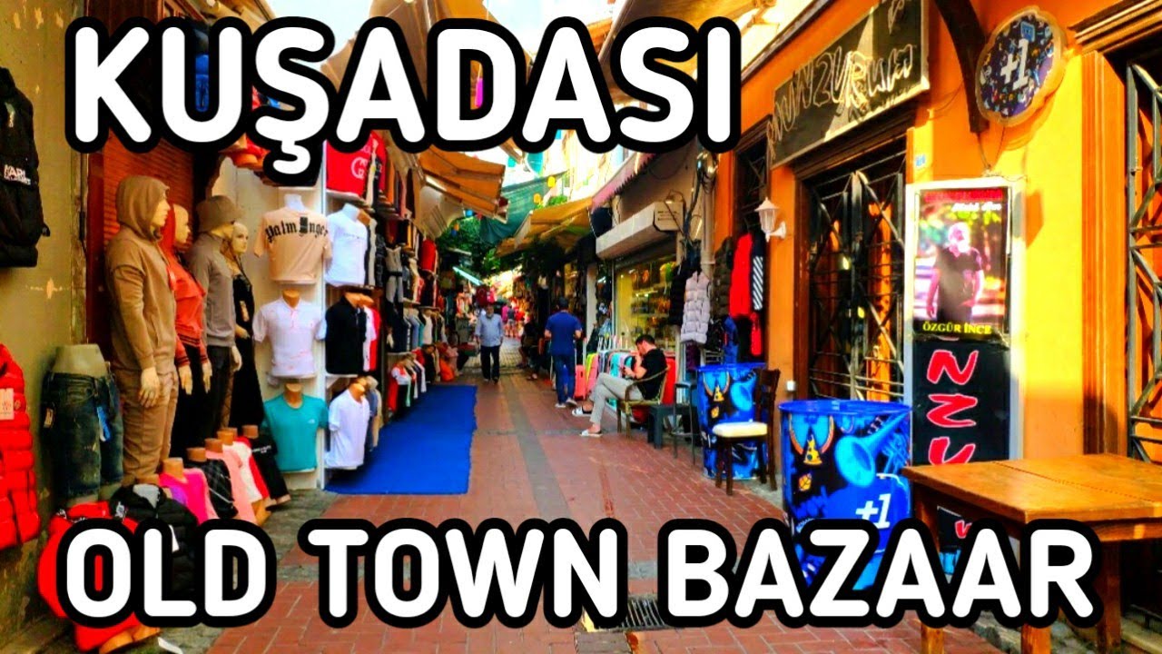 KUŞADASI OLD TOWN BAZAAR and CLUB STREET Walking Tour | 4k UHD 60fps